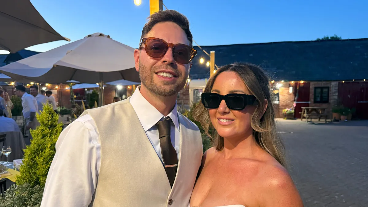 Couple Ditches Tradition, Screens England World Cup Match at Wedding