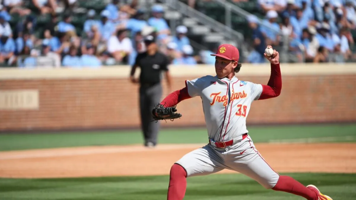USC Pitcher Mason Edwards Drafted by Athletics, Breaking Long First-Round Drought